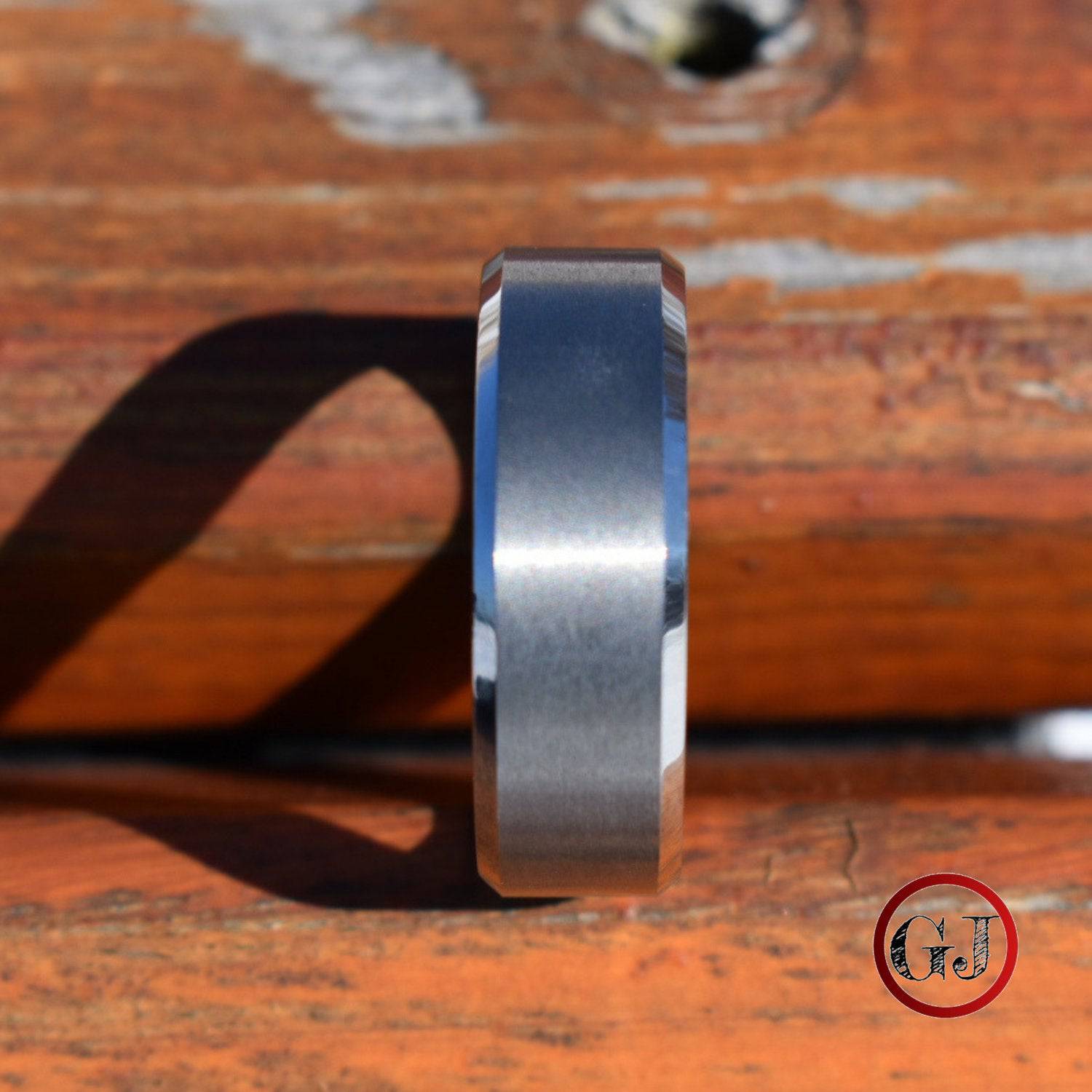 Tungsten 8mm Ring Brushed Silver - Tungsten Titans