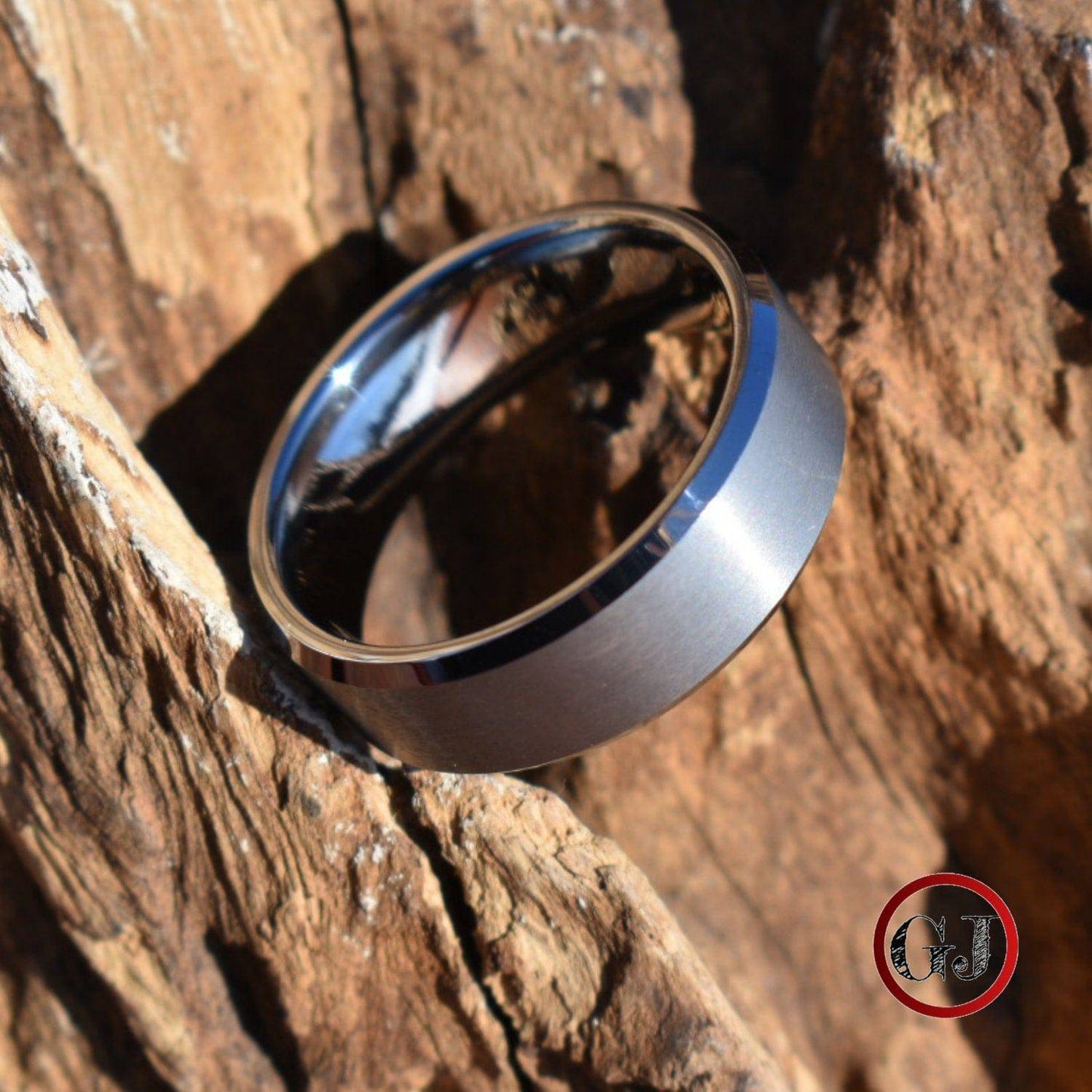 Tungsten 8mm Ring Brushed Silver - Tungsten Titans