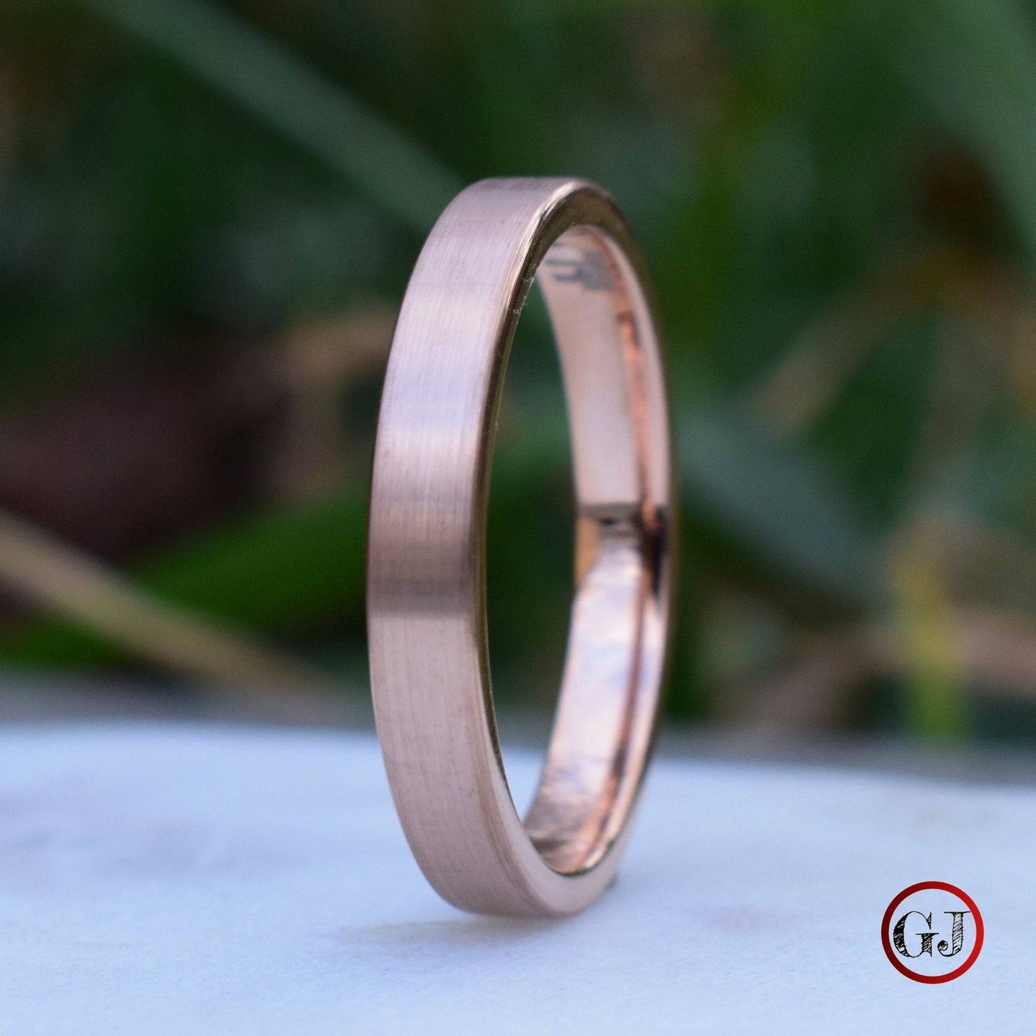 Tungsten Ring 4mm Brushed Rose Gold Comfort fit band – Tungsten Titans