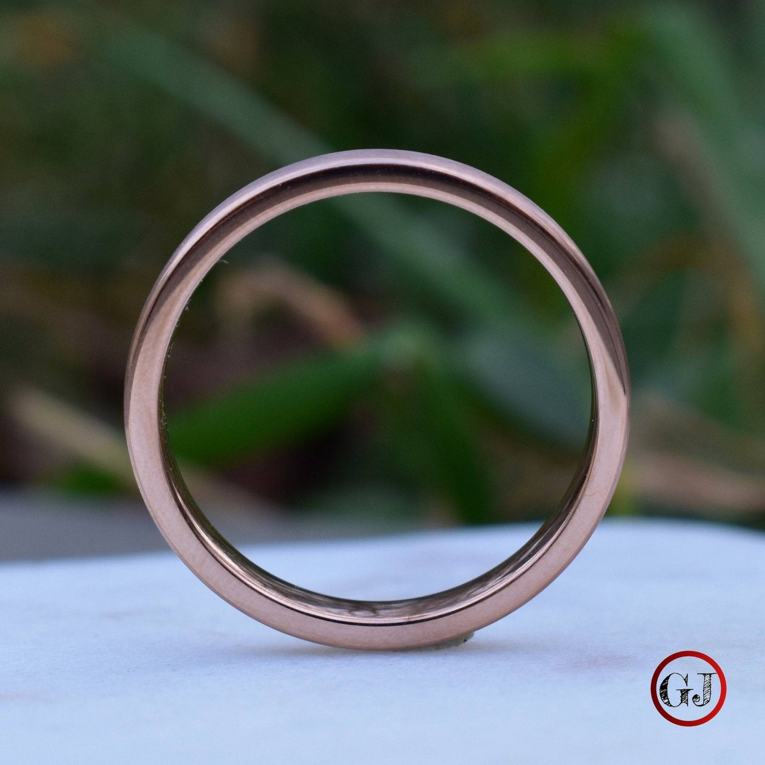 Tungsten Ring 4mm Brushed Rose Gold Comfort fit band